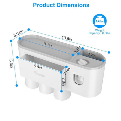 Multifunctional Wall Mount Toothbrush Holder Rack Organizer __stock:50 Bath refund_fee:1200