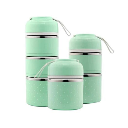 Multilayer Cute Thermal Lunch Box Stainless Steel Food Container __stock:500 Kitchen & Dining refund_fee:1200