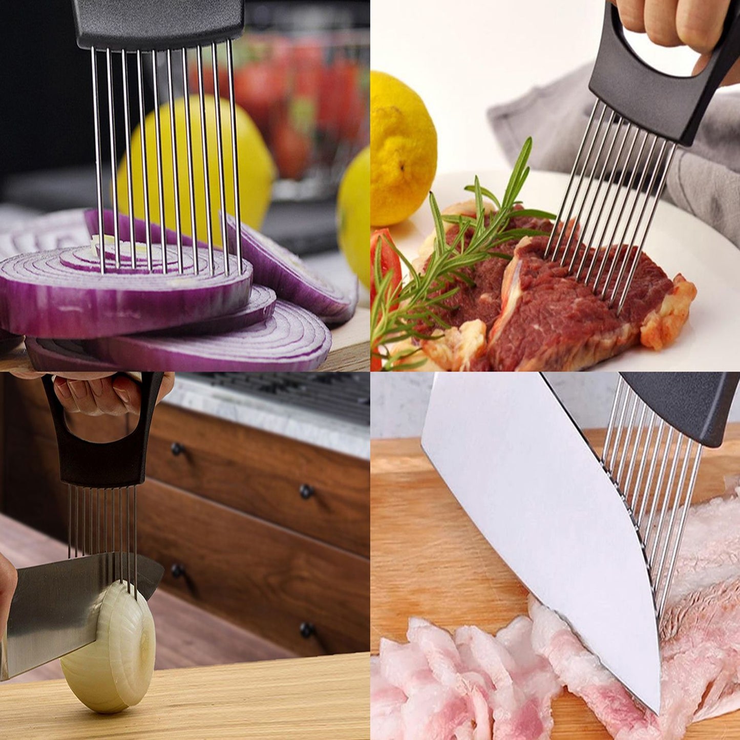 Multipurpose Stainless Steel Assistant Vegetable and Meat Slicer Holder Kitchen & Dining refund_fee:800