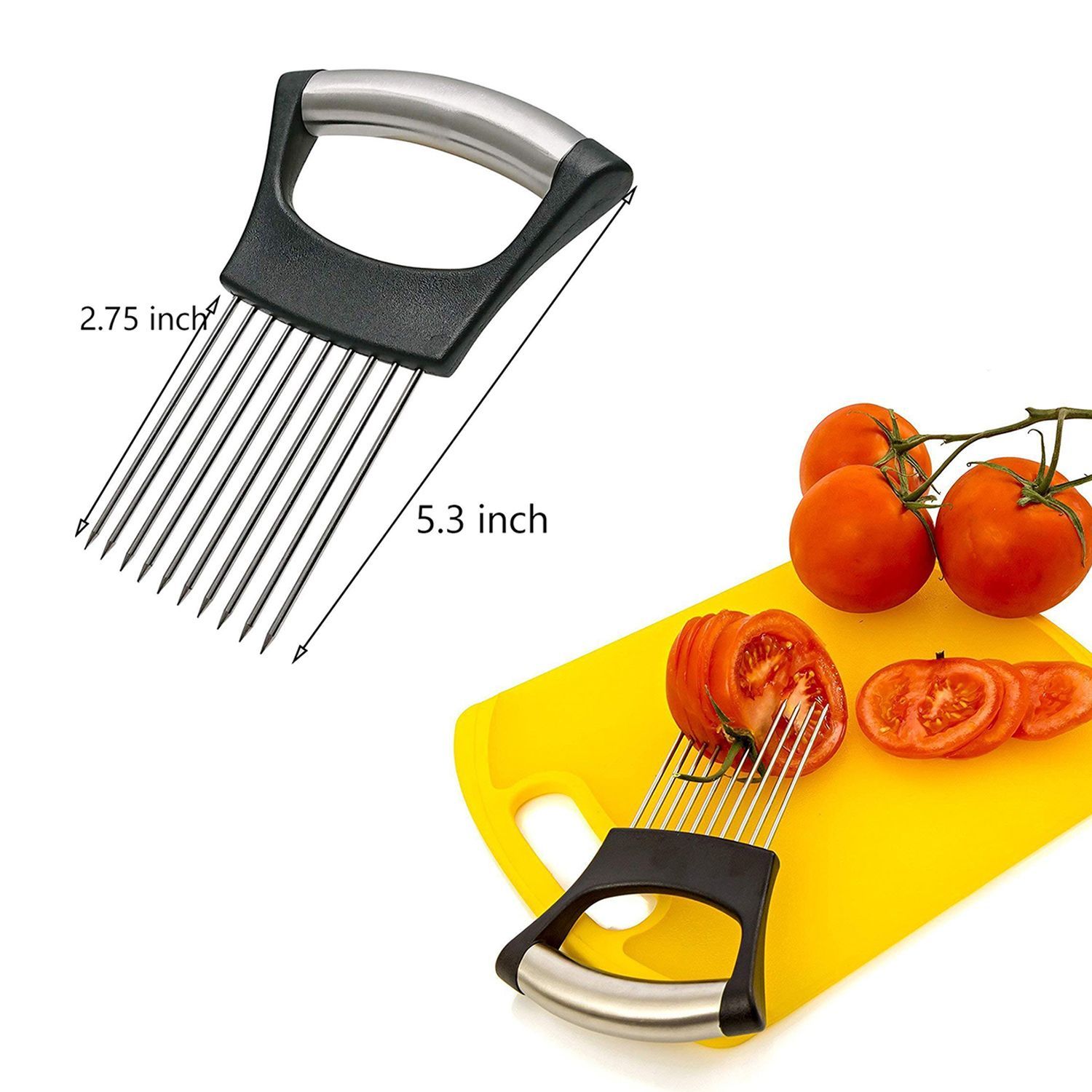 Multipurpose Stainless Steel Assistant Vegetable and Meat Slicer Holder Kitchen & Dining refund_fee:800