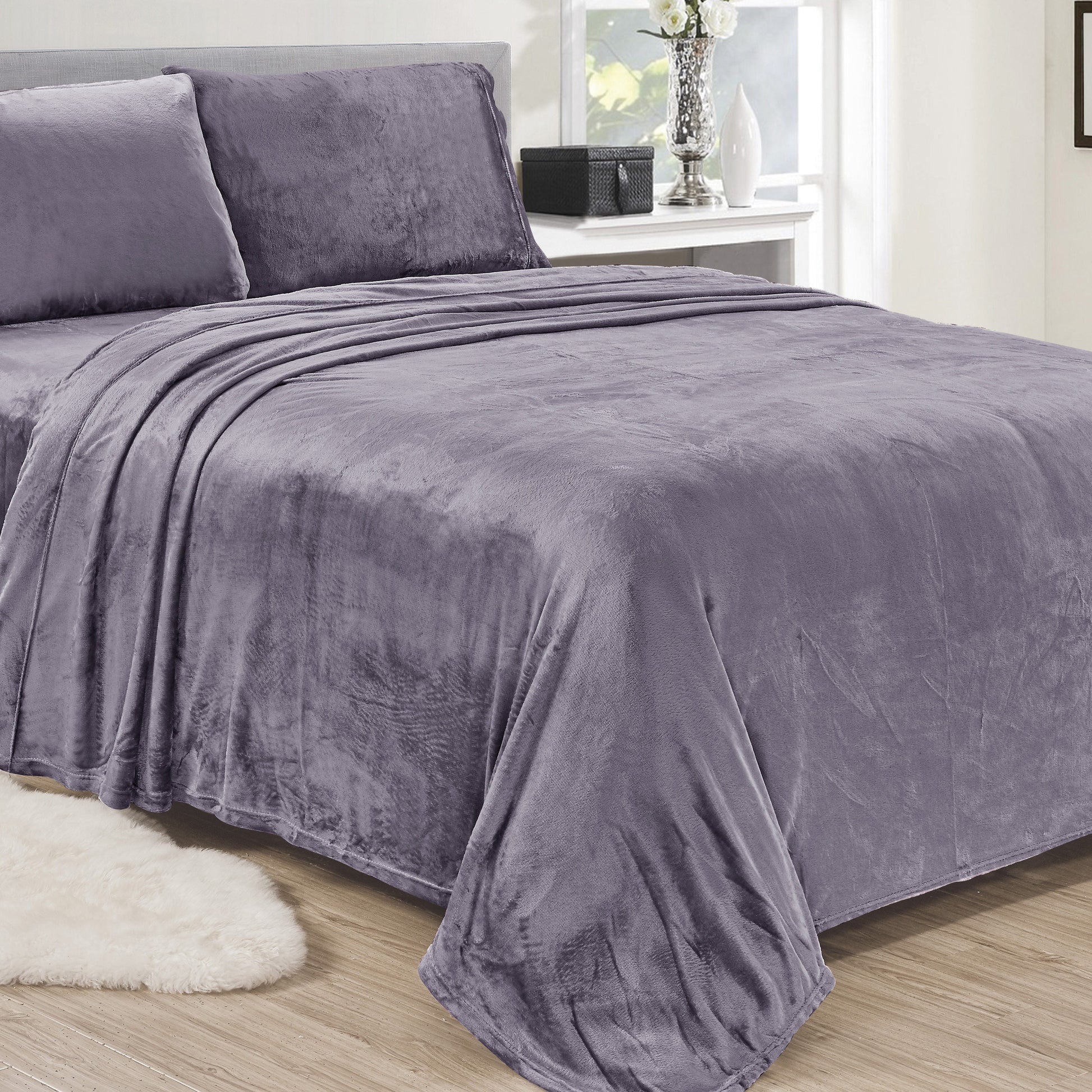 Noble House Lavana Microplush Sheet Set Lavender __label2:BOGO 30% OFF __stock:150 Bedding refund_fee:1200