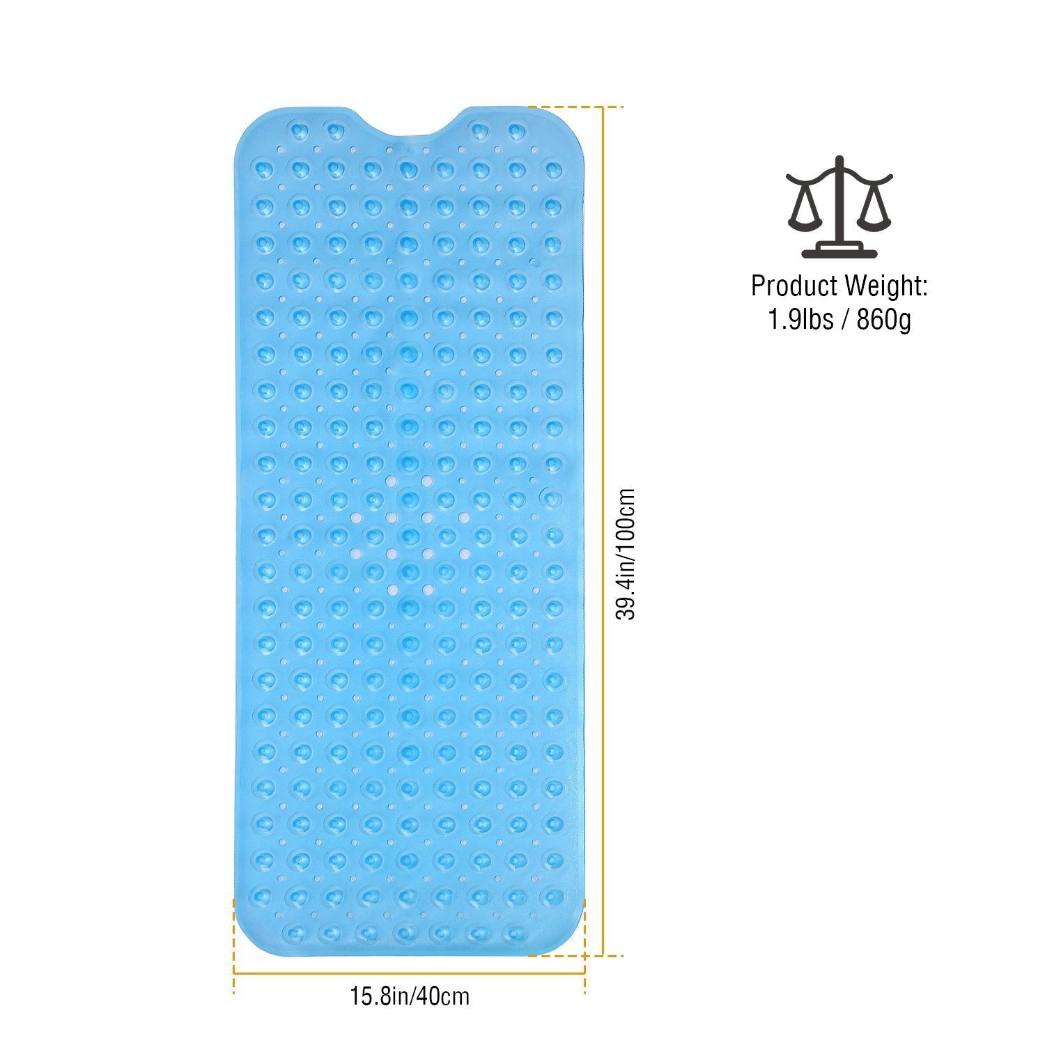 Non Slip Shower Mat Massage Anti-Bacterial with Suction Cups __stock:50 Bath refund_fee:1200