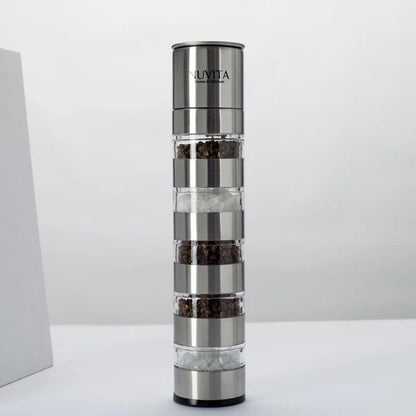 Nuvita Premium Stainless Steel Stackable Mini Salt and Pepper Mill Kitchen & Dining refund_fee:800