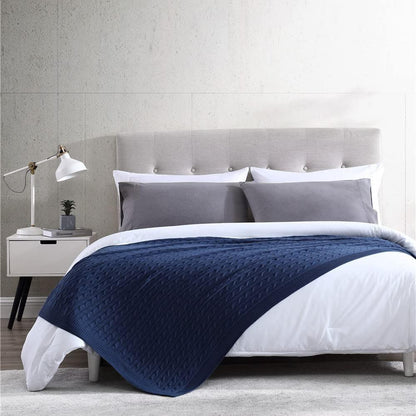 Oak 100% Cotton Cable Knit Throw Blanket __label2:BOGO 30% OFF __stock:200 Bedding refund_fee:1800