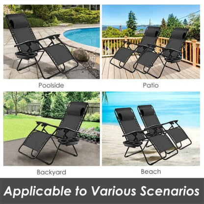 Outdoor Folding Zero Gravity Reclining Lounge Chair __stock:50 Garden & Patio refund_fee:2200