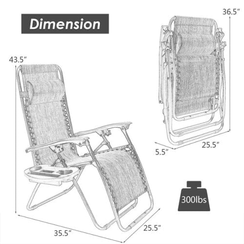 Outdoor Folding Zero Gravity Reclining Lounge Chair __stock:50 Garden & Patio refund_fee:2200