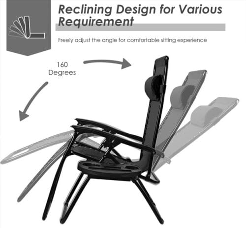 Outdoor Folding Zero Gravity Reclining Lounge Chair __stock:50 Garden & Patio refund_fee:2200