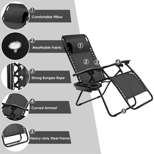 Outdoor Folding Zero Gravity Reclining Lounge Chair __stock:50 Garden & Patio refund_fee:2200