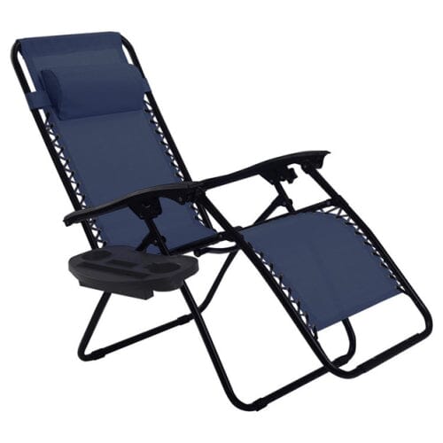 Outdoor Folding Zero Gravity Reclining Lounge Chair Navy __stock:50 Garden & Patio refund_fee:2200