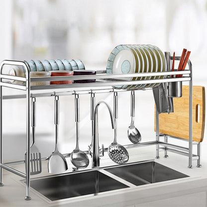 Over Sink Dish Drying Rack with Cutlery Holder __stock:150 Kitchen & Dining refund_fee:1800