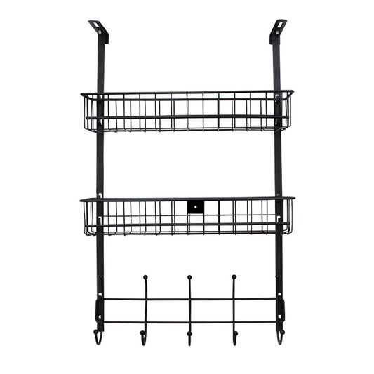 Over The Door Hooks Organizer Black __stock:50 Closet & Storage refund_fee:1200