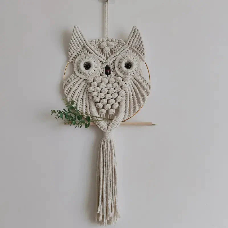 Owl Macrame Home Tapestry Boho Tapestry Wall Hanging __stock:200 Furniture and Décor refund_fee:1200