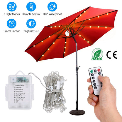 Patio Umbrella Lights 8 Lighting Mode with Remote Control Garden & Patio refund_fee:1200 Warranty