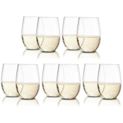 Plastic Stemless Wine Glasses by En Soiree 10-Pack __stock:250 Kitchen & Dining refund_fee:800