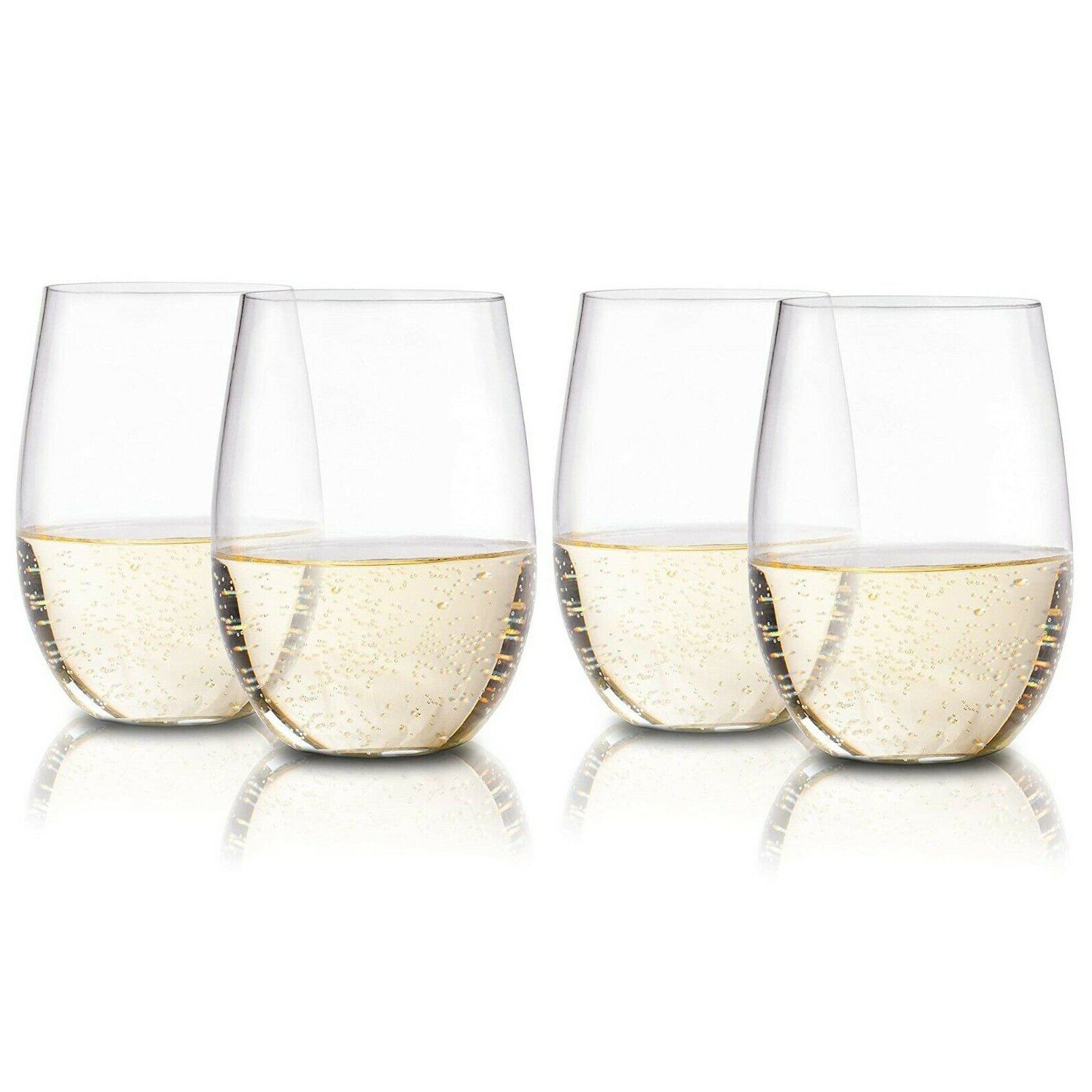 Plastic Stemless Wine Glasses by En Soiree 4-Pack __stock:250 Kitchen & Dining refund_fee:800