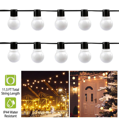 Plug-in Globe String Light Warm White Fairy Light Bulbs __stock:50 Low stock refund_fee:1200 String & Fairy Lights Warranty