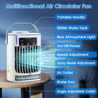 Portable Air Conditioner Fan Evaporative Humidifier 3 Speed Spray __stock:50 Household Appliances Low stock refund_fee:1800 Warranty