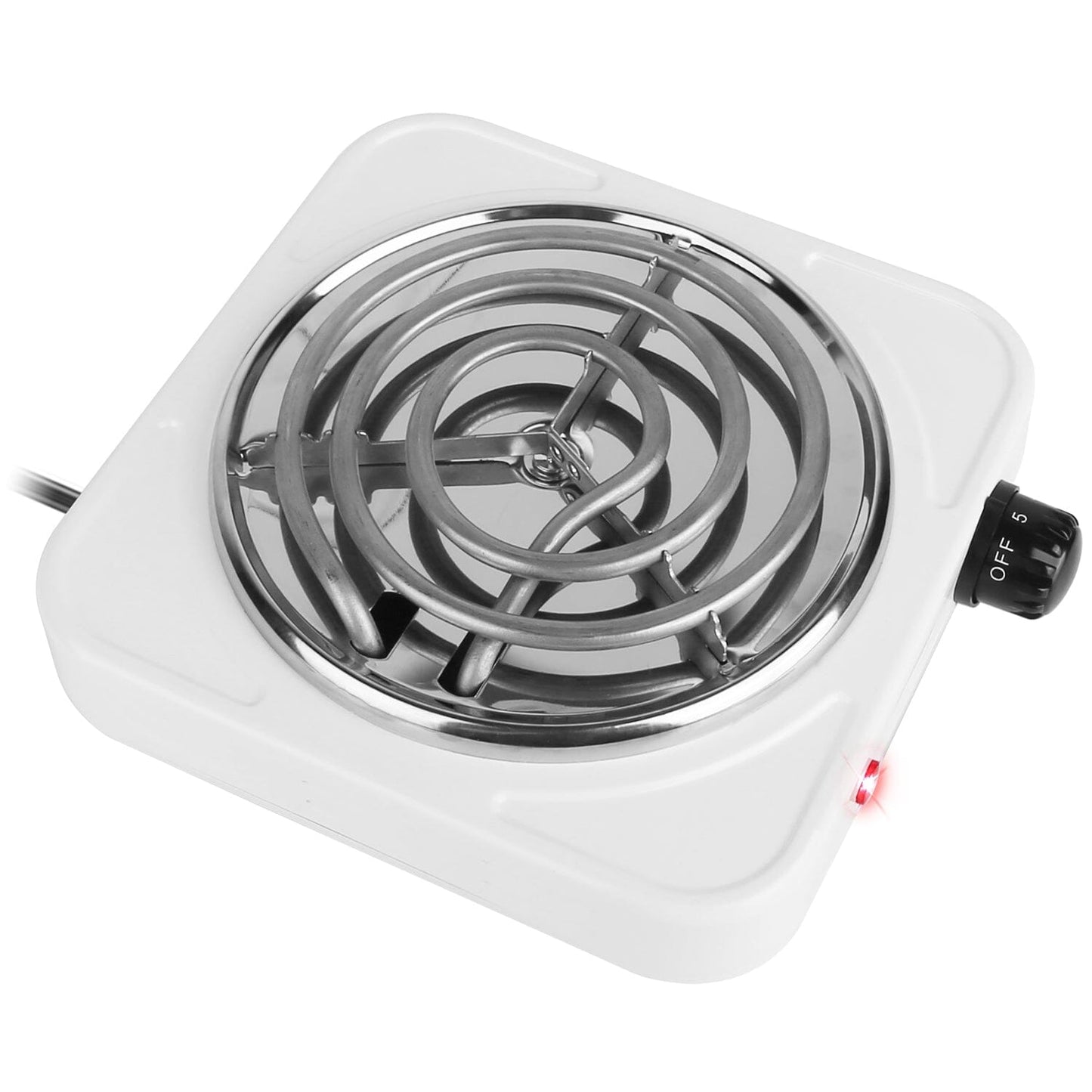 Portable Coil Heating Hot Plate Stove Countertop Single Burner White __stock:50 Kitchen & Dining refund_fee:1200 Warranty