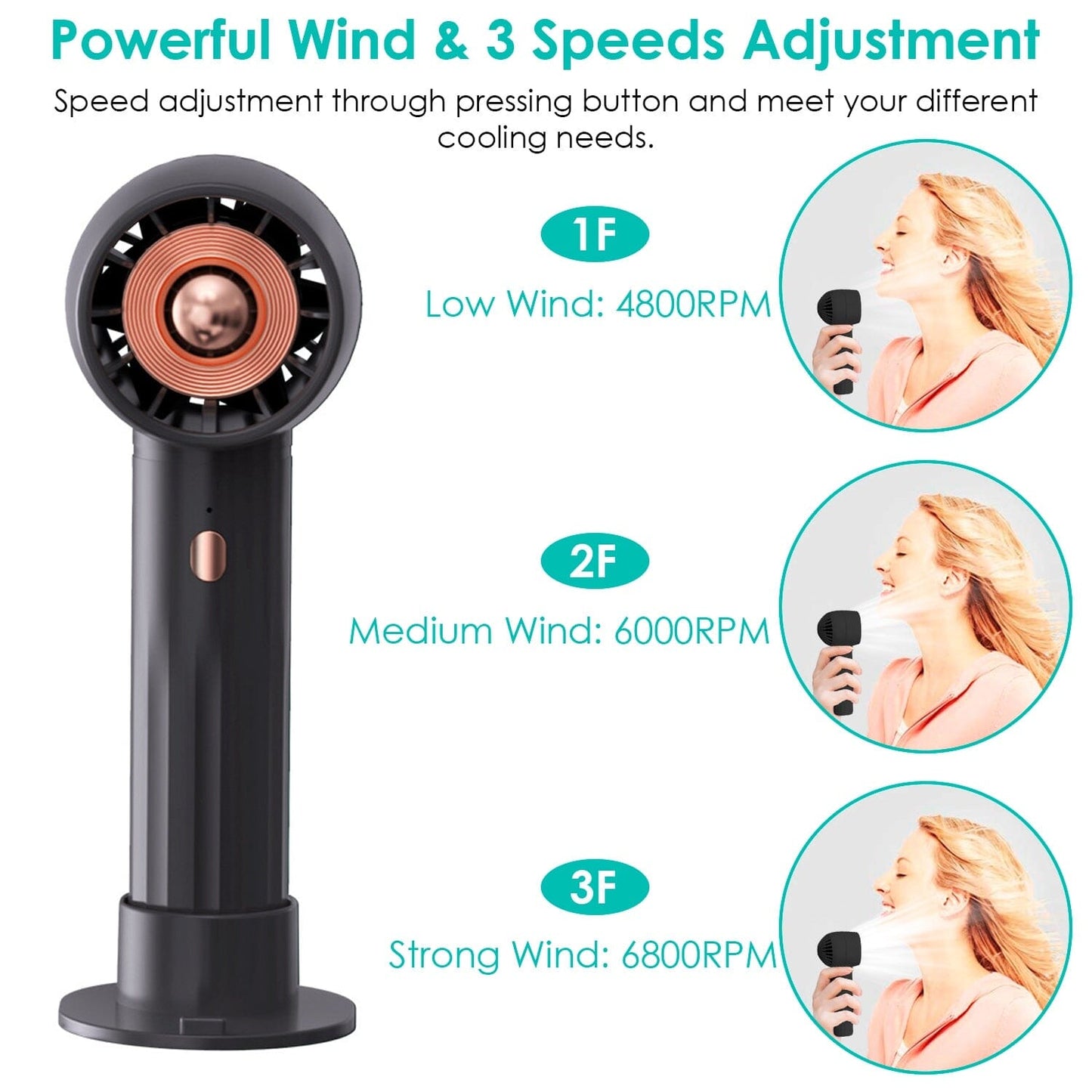 Portable Rechargeable Handheld Fan __stock:50 Household Appliances refund_fee:1200 Warranty