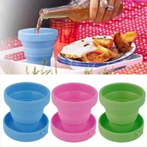 Portable Silicone Telescopic Drinking Collapsible Folding Cup __stock:500 Bath refund_fee:800