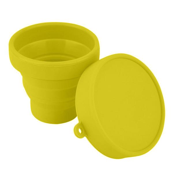 Portable Silicone Telescopic Drinking Collapsible Folding Cup Yellow __stock:500 Bath refund_fee:800