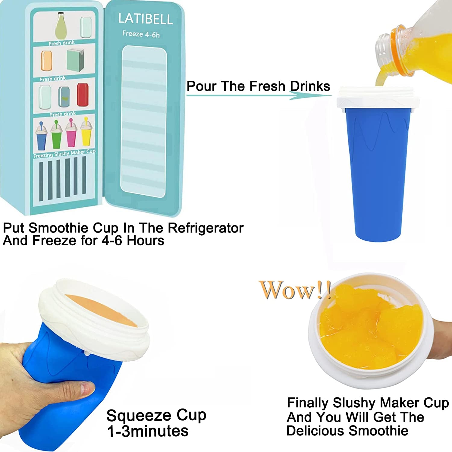 Portable Slushy Maker Cup __stock:100 Kitchen & Dining refund_fee:1200