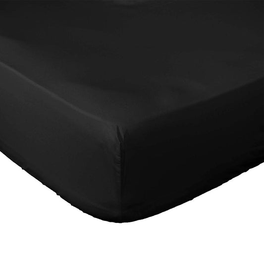 Premium Fitted Bottom Sheet - Assorted Colors and Sizes Queen Black __label2:BOGO 30% OFF __stock:50 Bedding refund_fee:800