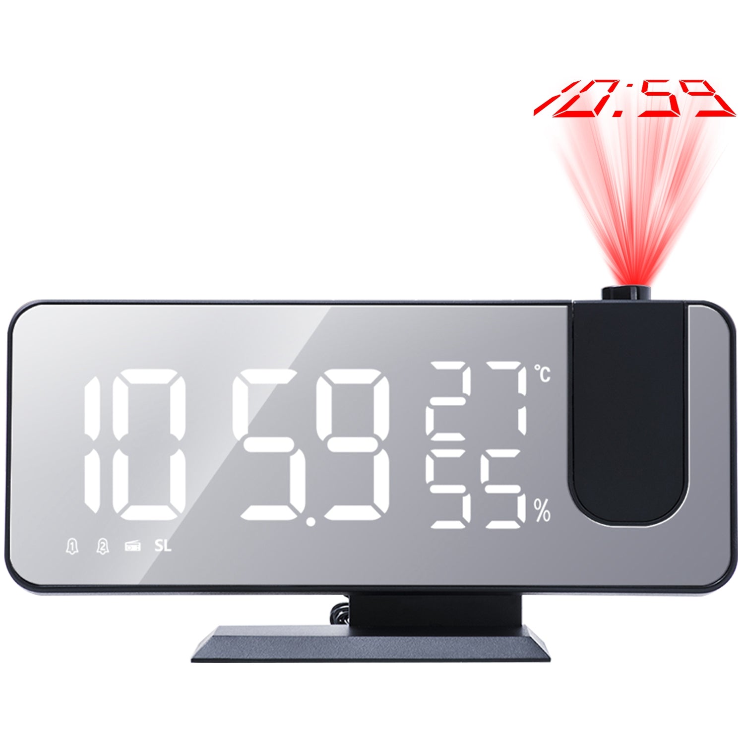 Projection Alarm Clock with Radio Function __stock:50 Household Appliances refund_fee:1200 Warranty