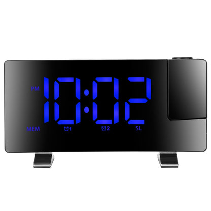 Projection Alarm Clock with Radio Blue __stock:100 Household Appliances refund_fee:1200 Warranty