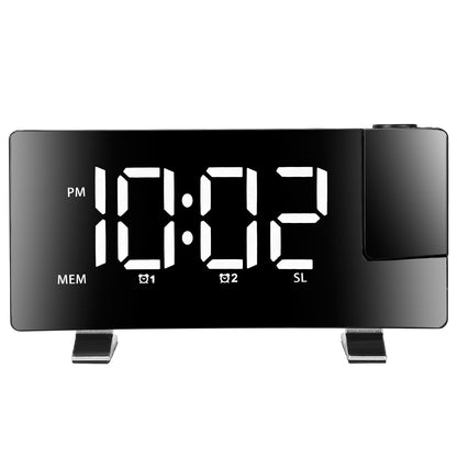 Projection Alarm Clock with Radio White __stock:100 Household Appliances refund_fee:1200 Warranty