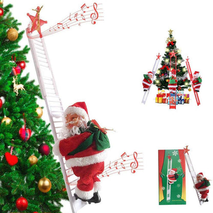 Puroregno Electric Climbing Ladder Rope Santa Claus Doll Holiday Decor & Apparel refund_fee:800