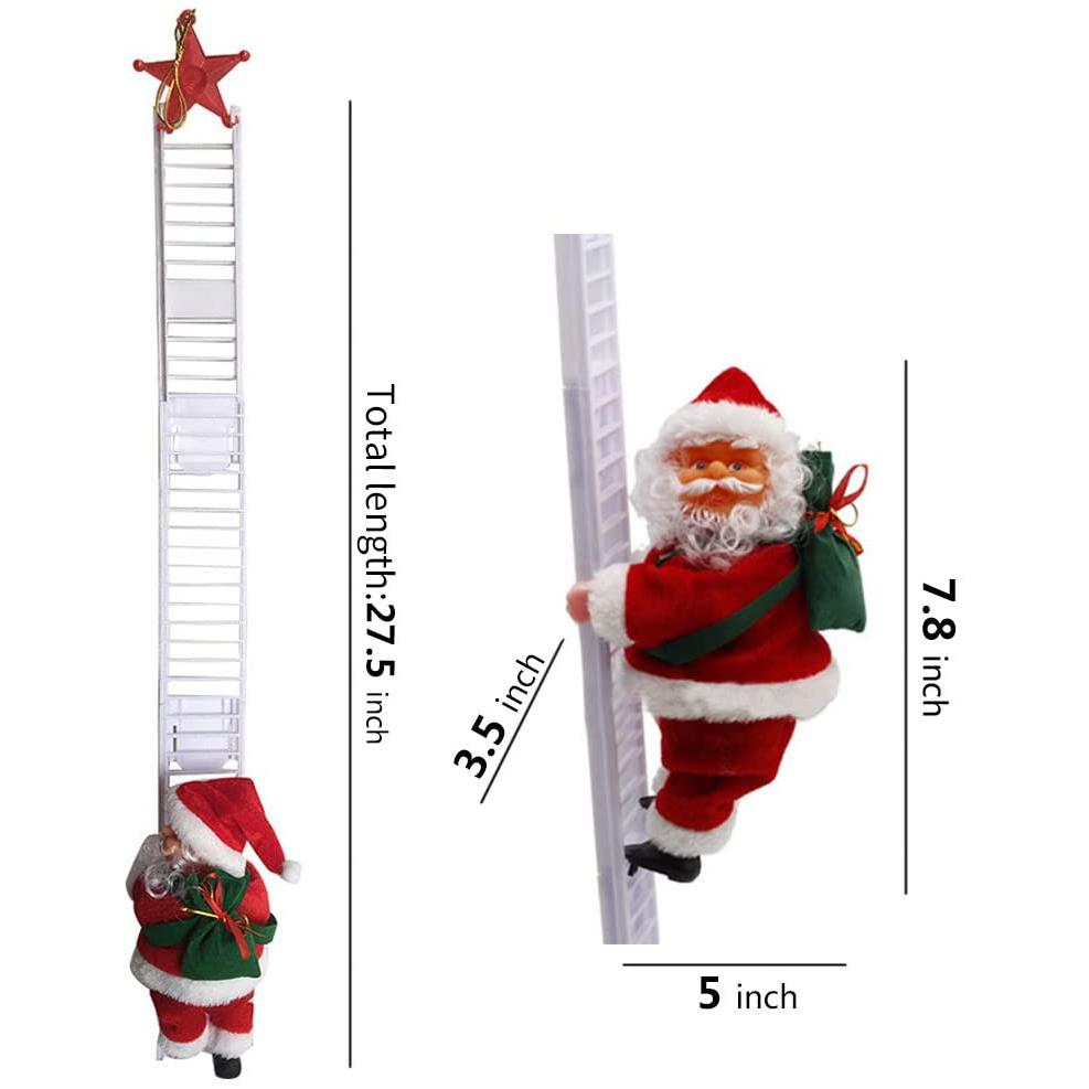 Puroregno Electric Climbing Ladder Rope Santa Claus Doll Holiday Decor & Apparel refund_fee:800