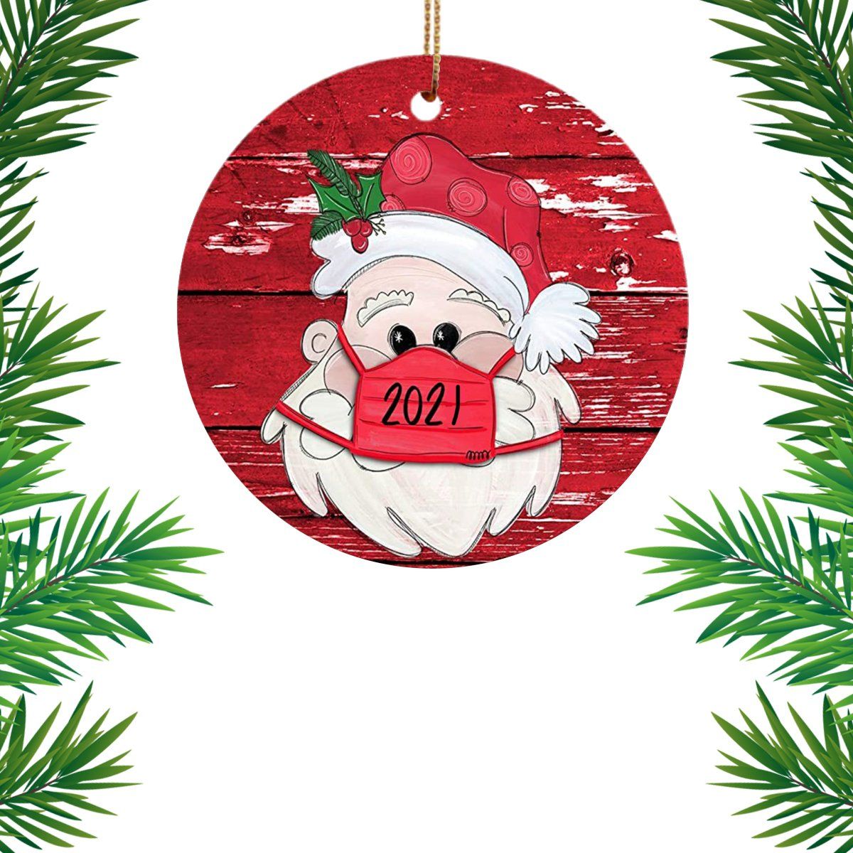 Quarantine Special Christmas Tree Ornaments Santa __stock:100 Holiday Decor & Apparel refund_fee:800