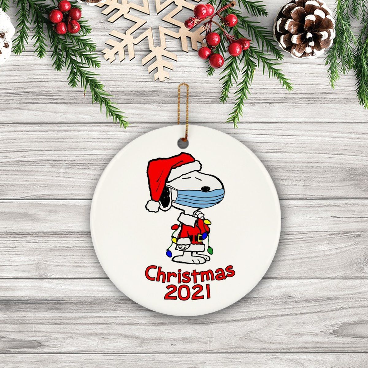 Quarantine Special Christmas Tree Ornaments Snoppy __stock:100 Holiday Decor & Apparel refund_fee:800