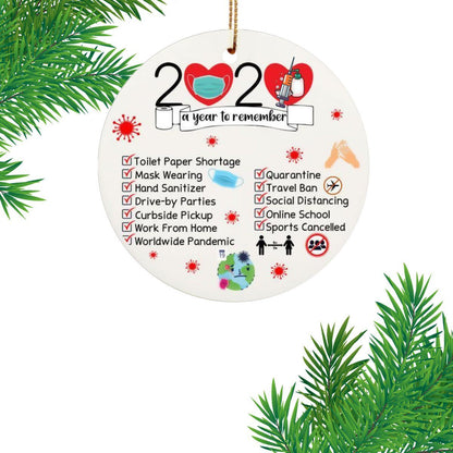 Quarantine Special Christmas Tree Ornaments Year __stock:100 Holiday Decor & Apparel refund_fee:800