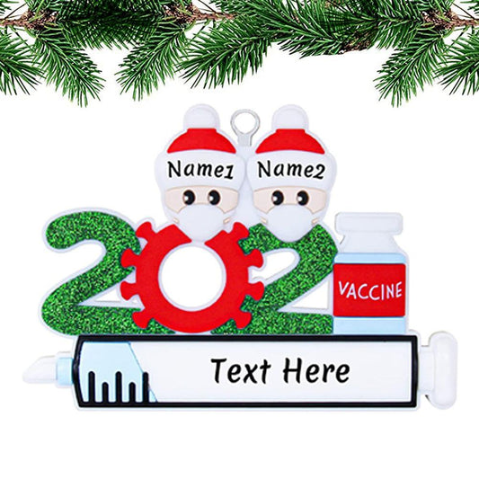 Quarantine Special Family Christmas Ornaments Personalized Gifts Family of Two __stock:100 Holiday Decor & Apparel refund_fee:800