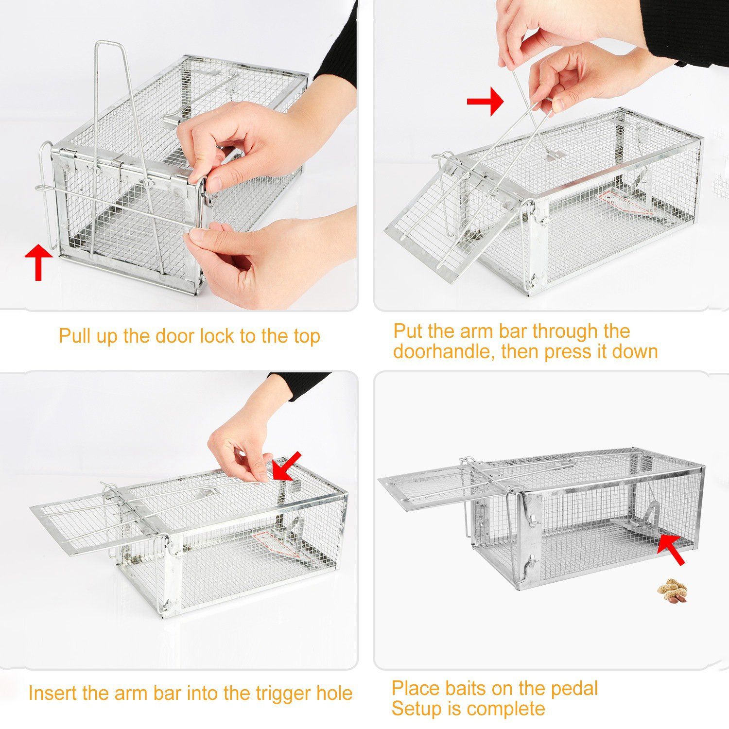 Rat Trap Cage Humane Live Rodent __stock:300 Pest Control refund_fee:1200 Warranty