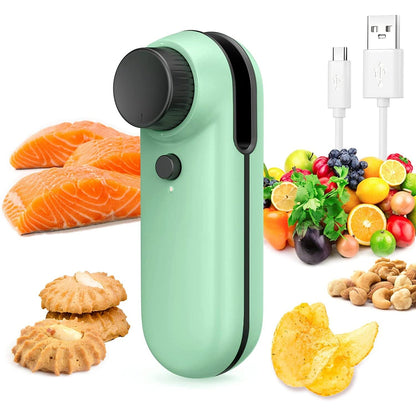 Rechargeable 2-in-1 Bag Mini Heat Sealer Green __stock:200 Kitchen & Dining refund_fee:800 Warranty