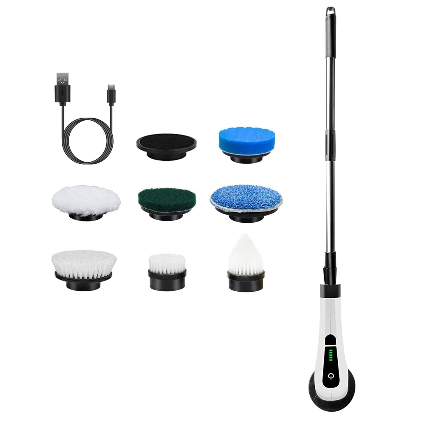 Rechargeable Electric Spin Scrubber 8 Brush Replaceable Heads 2 Speed __stock:50 Household Appliances refund_fee:1800 Warranty