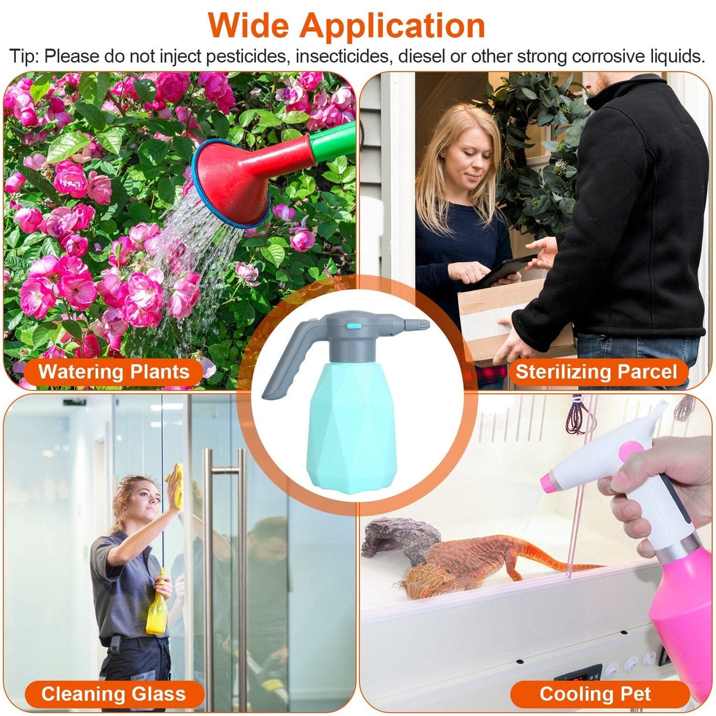 Rechargeable Handheld Automatic Electric Spray Bottle __stock:50 Garden & Patio Low stock refund_fee:1200