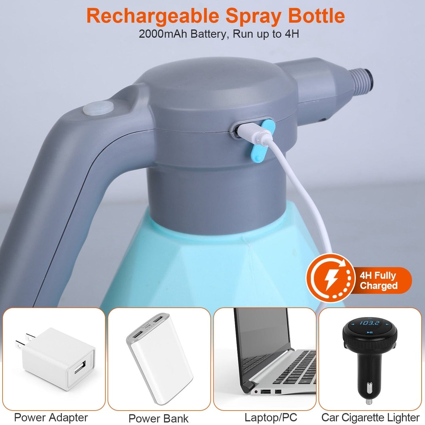 Rechargeable Handheld Automatic Electric Spray Bottle __stock:50 Garden & Patio Low stock refund_fee:1200