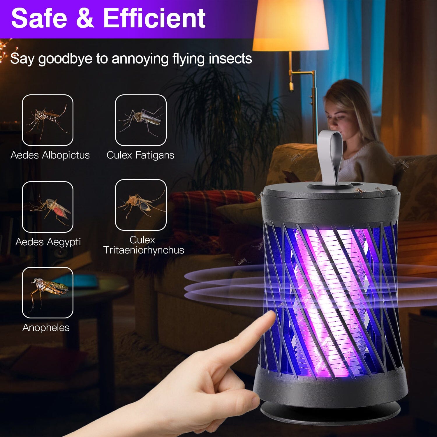 Rechargeable Mosquito Killer Lamp with Night Light __stock:50 Pest Control refund_fee:1200 Warranty