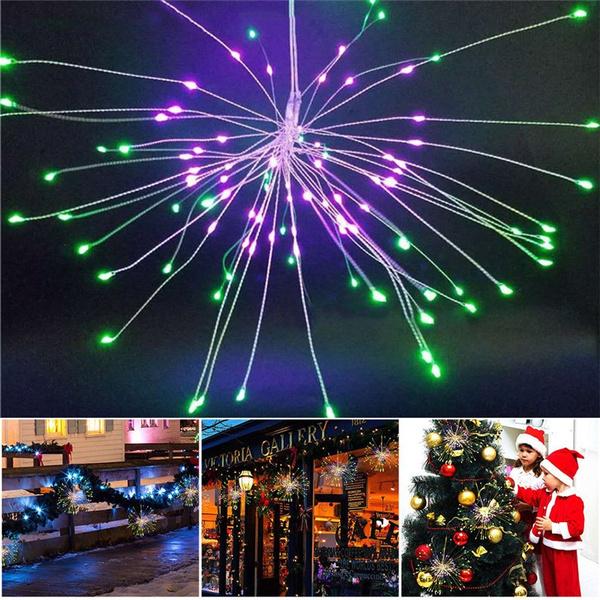 Remote Control Waterproof Christmas Fireworks LED String Lights __stock:100 refund_fee:800 String & Fairy Lights Warranty