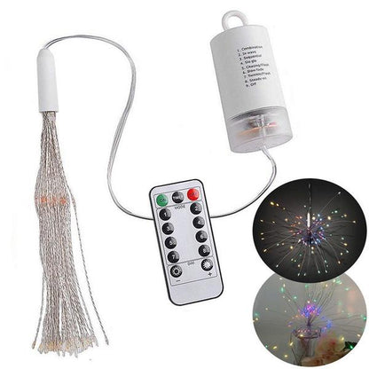 Remote Control Waterproof Christmas Fireworks LED String Lights __stock:100 refund_fee:800 String & Fairy Lights Warranty