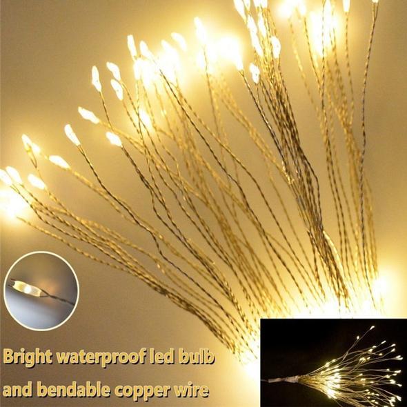 Remote Control Waterproof Christmas Fireworks LED String Lights __stock:100 refund_fee:800 String & Fairy Lights Warranty