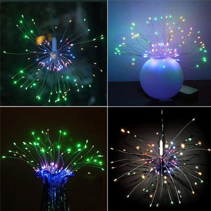 Remote Control Waterproof Christmas Fireworks LED String Lights __stock:100 refund_fee:800 String & Fairy Lights Warranty