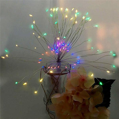 Remote Control Waterproof Christmas Fireworks LED String Lights Multicolor __stock:100 refund_fee:800 String & Fairy Lights Warranty