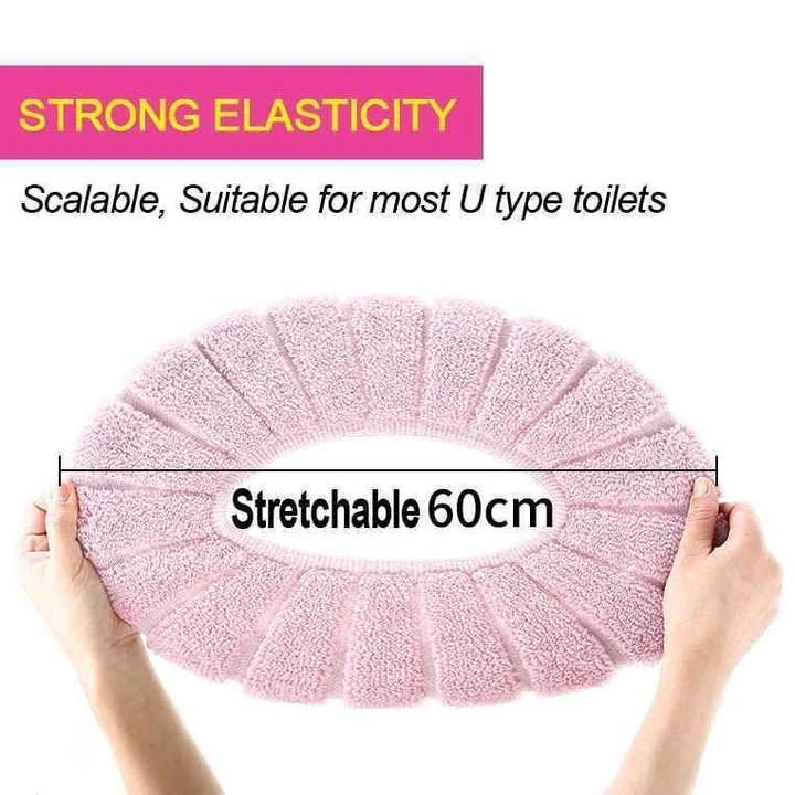 Toilet Seat Soft Thick Washable Cover Pad Protector __stock:50 Bath PriceCheck refund_fee:800