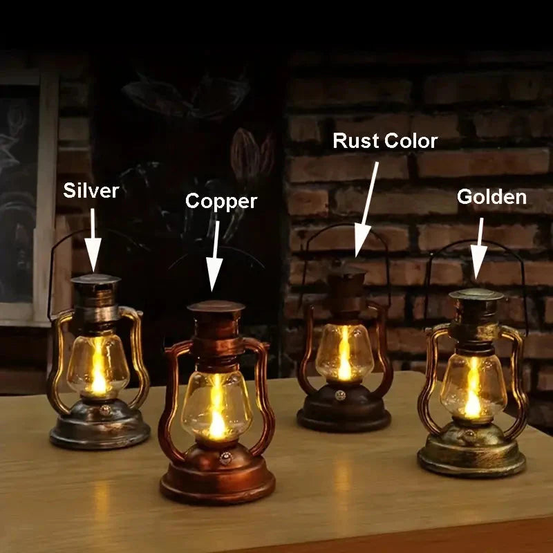 Retro Kerosene Lamp LED Horse Lantern Outdoor Waterproof Portable Rechargeable Solar Powered Flame Light __stock:200 Outdoor Lighting refund_fee:1200 Warranty