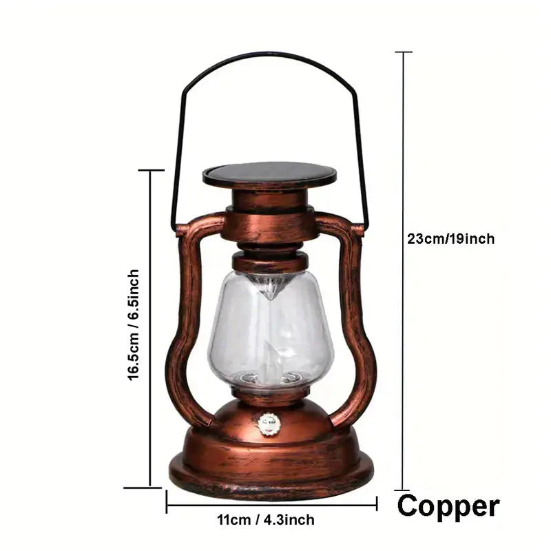 Retro Kerosene Lamp LED Horse Lantern Outdoor Waterproof Portable Rechargeable Solar Powered Flame Light __stock:200 Outdoor Lighting refund_fee:1200 Warranty